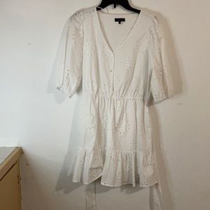 White summer dress. With removable string.
